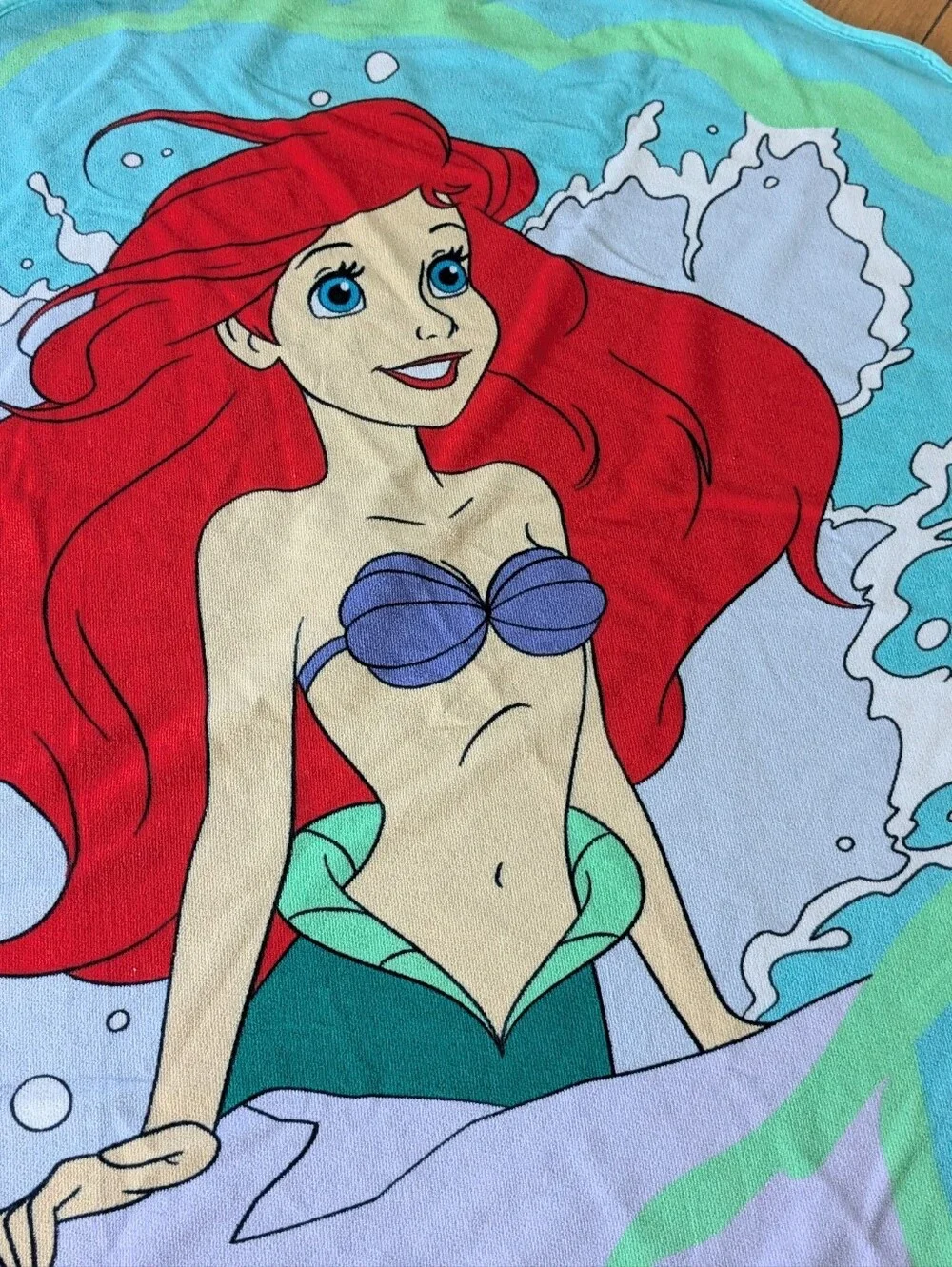 Disney Princess Little Mermaid Ariel Shell Shaped Oversized Towel Blanket